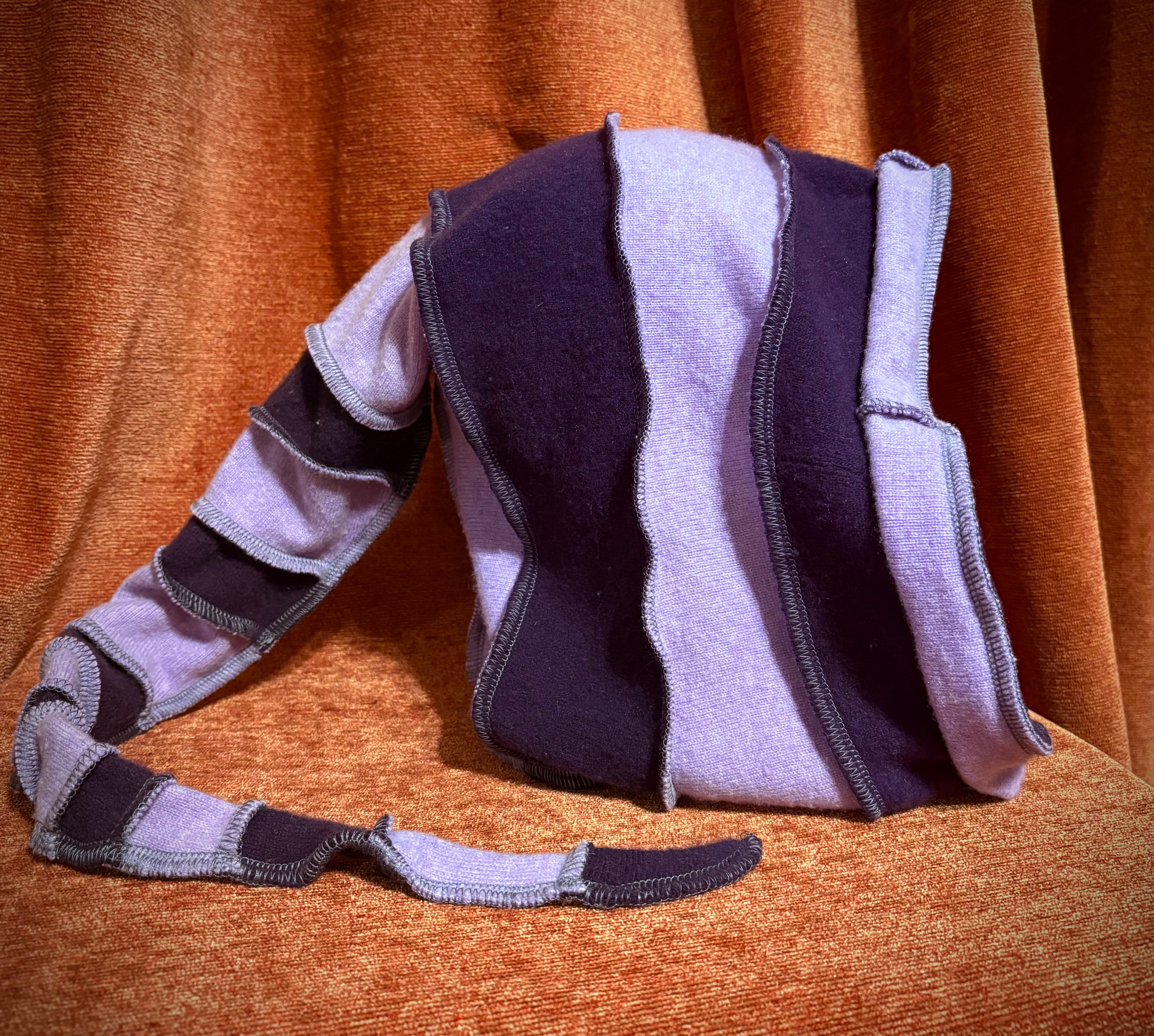 Lavender and Dark Purple hood