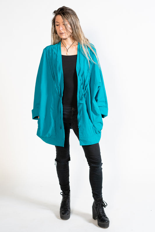 Draped Turquoise Jacket