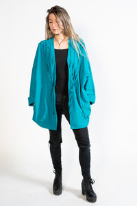 Draped Turquoise Jacket