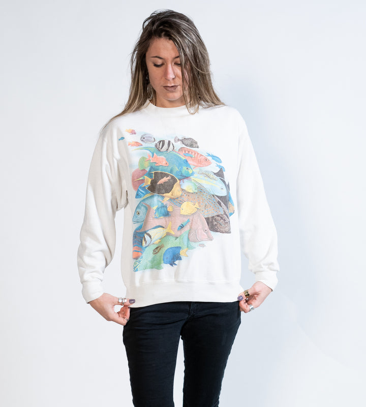 90's Graphic Fish Sweatshirt