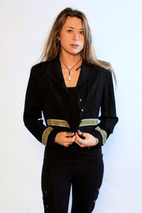 Gold trim black Bolero