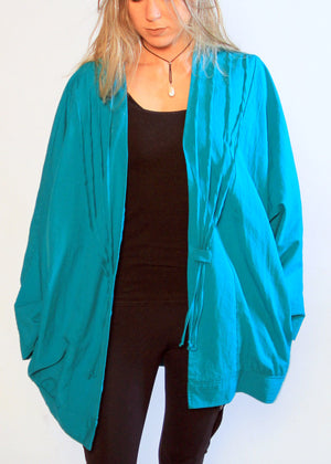 Draped Turquoise Jacket