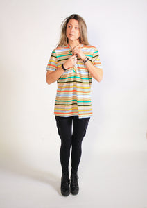 NPC Fashions Women's Striped Henley Shirt
