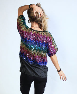 Rainbow Sequin Shirt