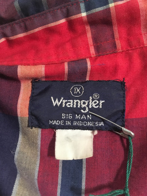 Men's Wrangler Plaid Shirt SZ XL