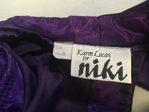 Purple Velvet Dress with Bolero Jacket