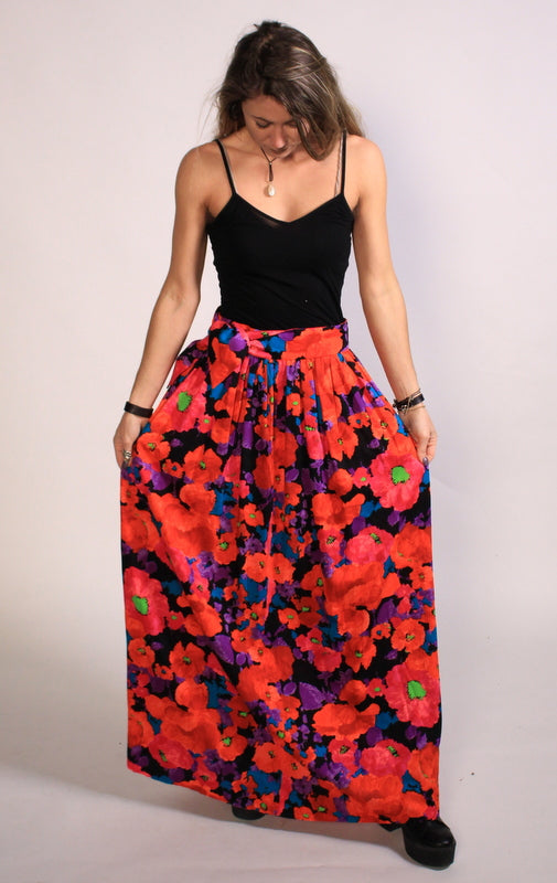 70's Handmade Psychedelic Skirt S/M