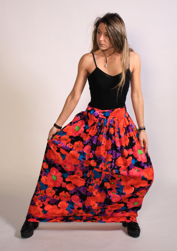 70's Handmade Psychedelic Skirt S/M