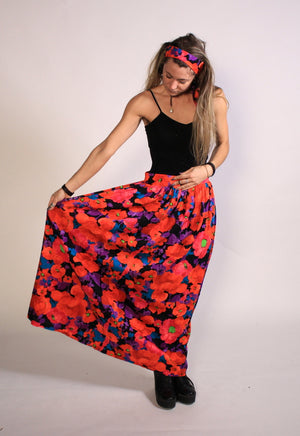 70's Handmade Psychedelic Skirt S/M