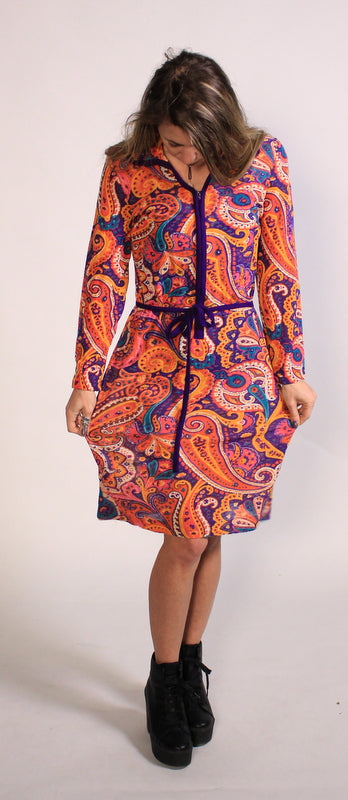 Delicious Paisley 70's Dress