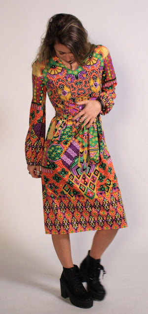 Handmade Vintage Psychedelic Dress