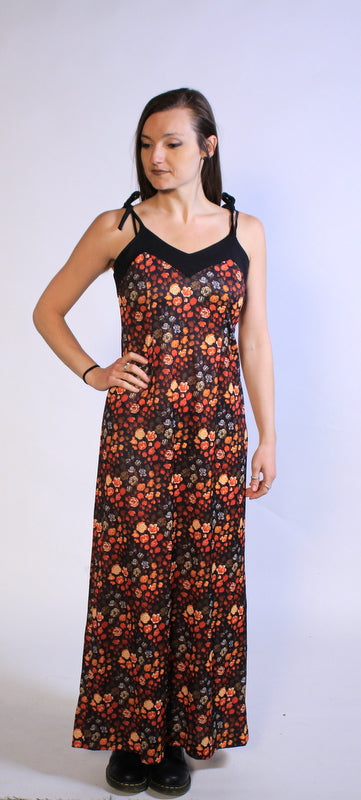 Fall Flowers Strappy Dress Sz 10