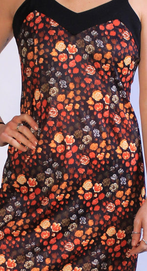 Fall Flowers Strappy Dress Sz 10