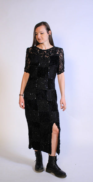 Goth Glam Sequin Dress M/L