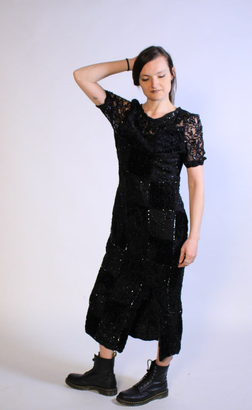 Goth Glam Sequin Dress M/L
