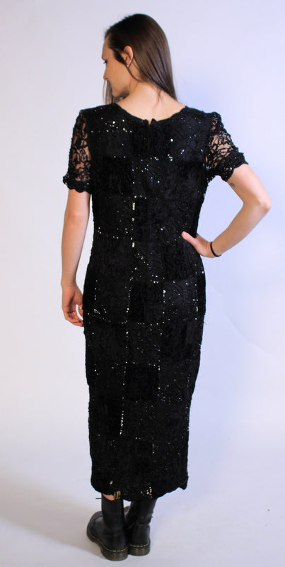 Goth Glam Sequin Dress M/L