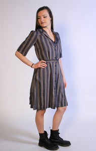 Short Sleeve Button Down Dress M/L