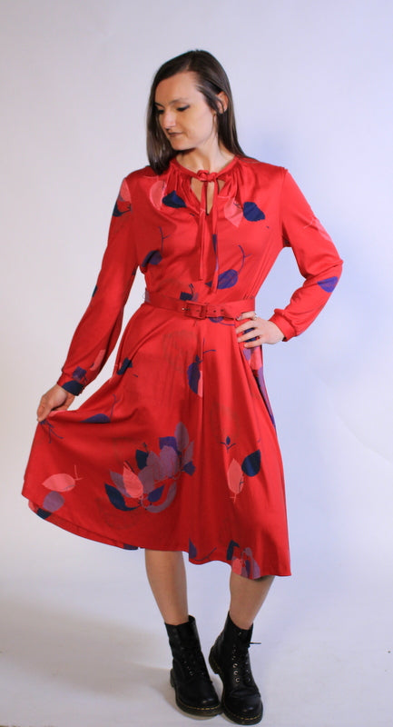 Handmade Vintage Red Dress