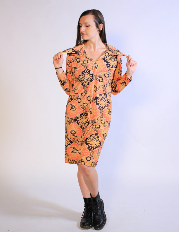 Psychedelic Creamsicle  Dress M/L