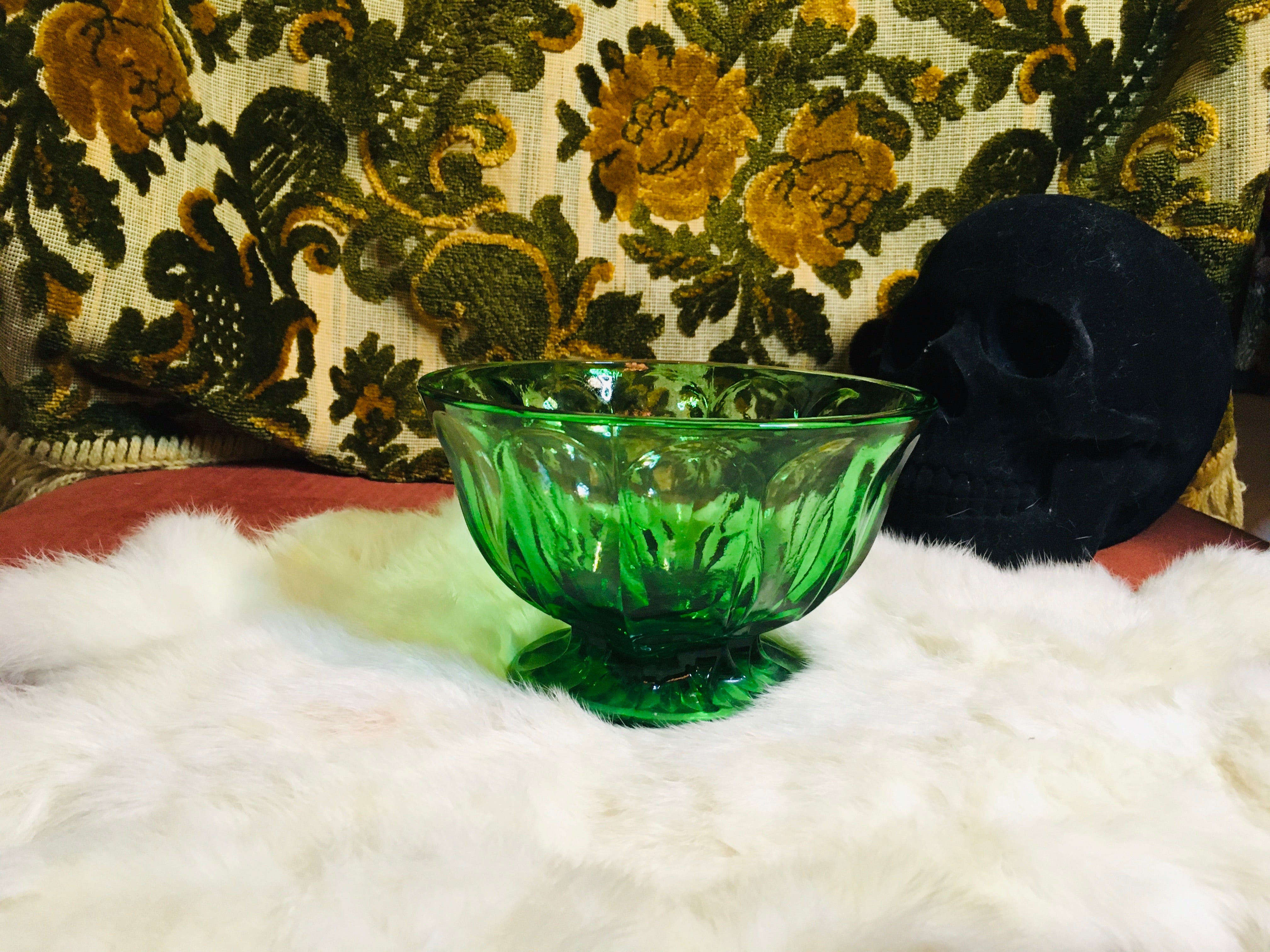 Green depression glass